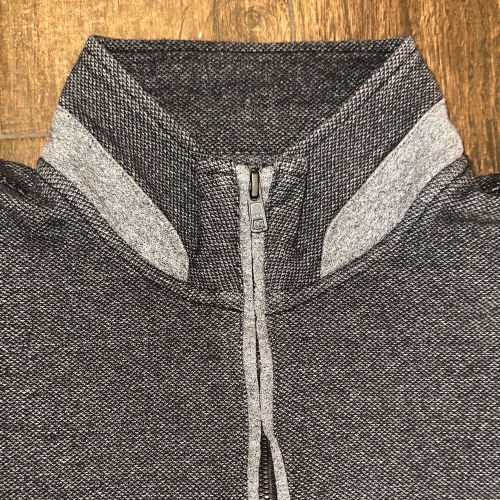 Murano Liquid Luxury Quarter Zip Pullover Sweater Gray Mens XL - Picture 3 of 9